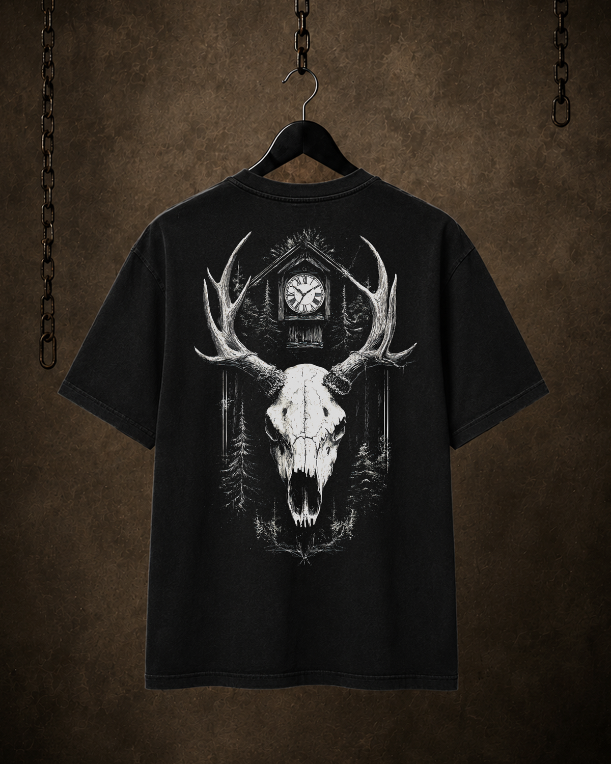 Hirschschädel - Heavy T-Shirt (220GSM)