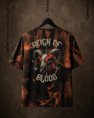 Reign of Blood - Red Faded T-Shirt (220GSM)
