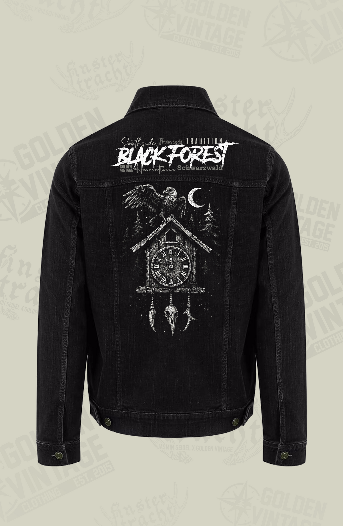 Denim Jacke "Kuckucksuhr"